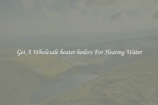 Get A Wholesale heater boilers For Heating Water