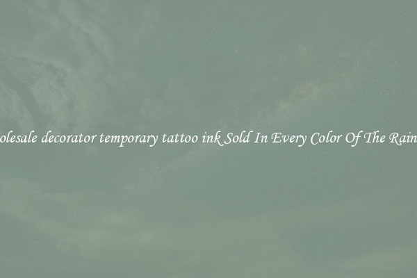 Wholesale decorator temporary tattoo ink Sold In Every Color Of The Rainbow