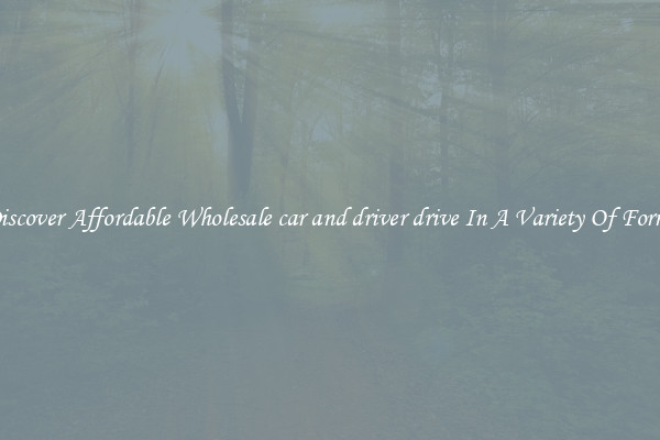 Discover Affordable Wholesale car and driver drive In A Variety Of Forms