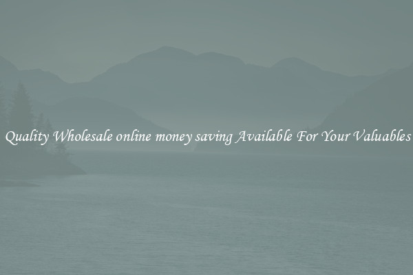 Quality Wholesale online money saving Available For Your Valuables