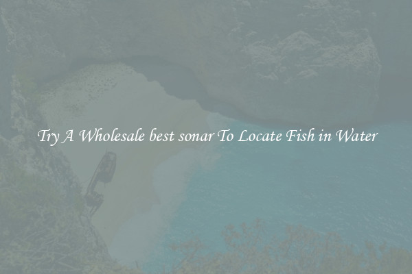 Try A Wholesale best sonar To Locate Fish in Water