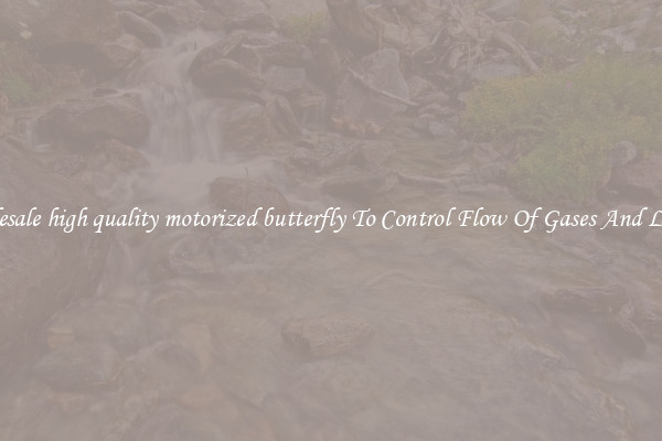 Wholesale high quality motorized butterfly To Control Flow Of Gases And Liquids