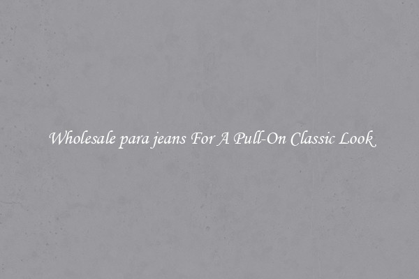 Wholesale para jeans For A Pull-On Classic Look
