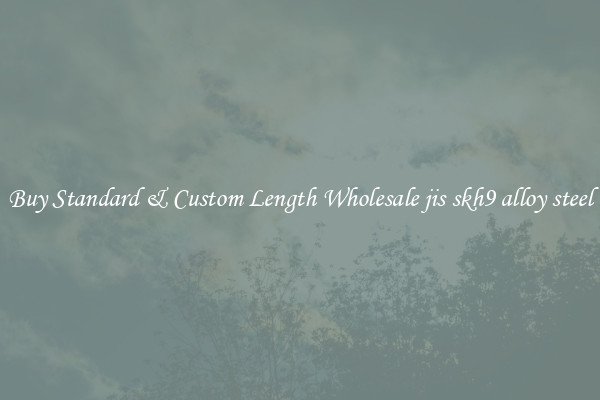 Buy Standard & Custom Length Wholesale jis skh9 alloy steel