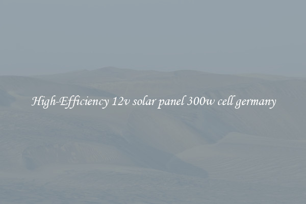High-Efficiency 12v solar panel 300w cell germany