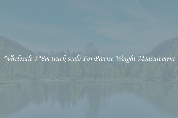 Wholesale 3*8m truck scale For Precise Weight Measurement