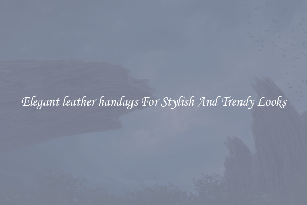Elegant leather handags For Stylish And Trendy Looks