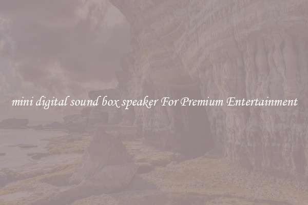 mini digital sound box speaker For Premium Entertainment