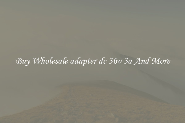 Buy Wholesale adapter dc 36v 3a And More